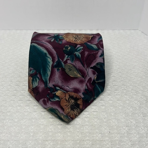 Oscar de la Renta Neck Wear Couture Collection vintage‎ floral pattern next tie